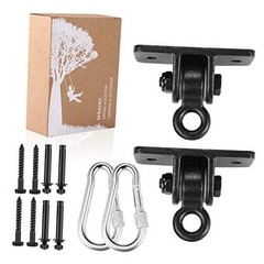Swing Set Brackets, Heavy Duty Swing Hangers for Wooden Sets Playground Black
