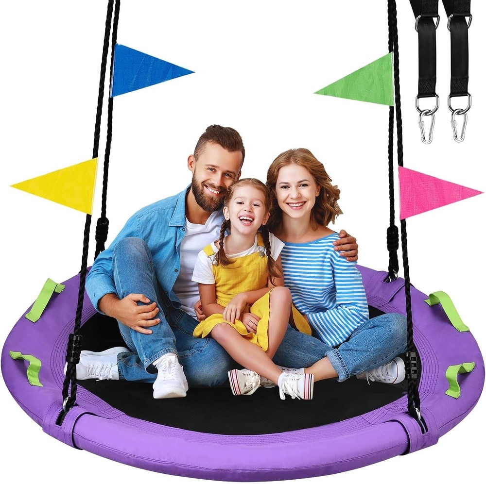 48 inch Tree Swing Larger Saucer Flying Swing Whole Family 900lbs Weight