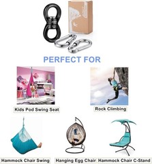 Twist Lock Black Swing Swivel, Tangle-Free Rotation