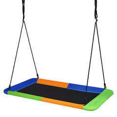 60” Kids Giant Tree Rectangle Swing 700 lbs w/ Adjustable Hanging Ropes