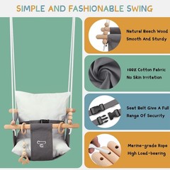 2 in 1 Baby Jumper with Toddler Swing, Baby Jumpers and Bouncers,Indoor Outdo…