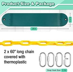 REZNOR Flexible Swing Seat Set for Kids/Adults Outdoor Park Garden Green/Yellow