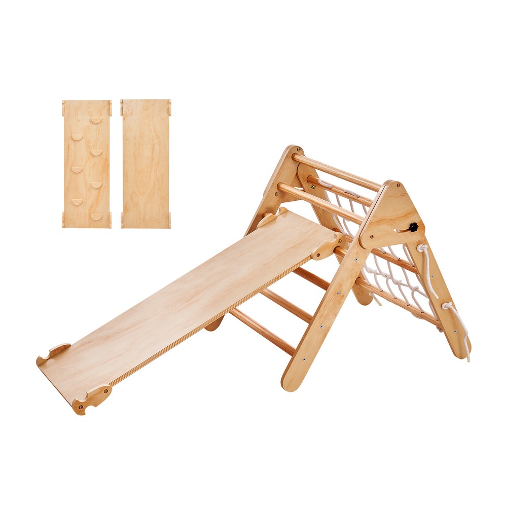 VEVOR Pikler Triangle Set 4 in 1 Montessori Climbing Toys for Toddlers 1-3 Years