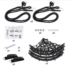 SUPER DEAL 40″ Spider Web Tree Swing with 71″ Rope, 660 lb Capacity