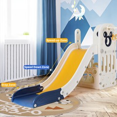 Kids Slide Toddler Climber Playset W/ Basketball Hoop Outdoor Indoor Playground