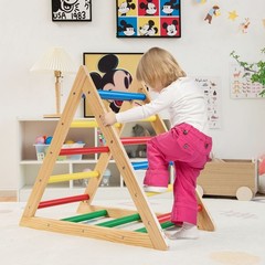 Climbing Triangle Ladder Wooden Triangle Climber Educational Toy