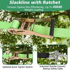 Ultimate 80FT Zip Line Kit for Backyard Adventures – Easy Setup & Safety Focused