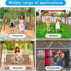 Heavy Duty Swing Set Kit – Reinforced A-Frame Brackets & 4 Hangers, DIY Swing Se