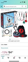Slackers Ninjaline – NIB – 36′ Intro Kit – Includes 7 Hanging Attachments