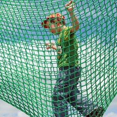 Climbing Net for Kids Adults Playground 9.8 x 9.8 Cargo