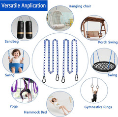 2 Swing Chains Heavy Duty (63″) Fully Plastic Coated with 4 Free Quick Links Ant