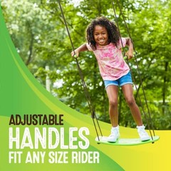 Kick Stand Up Surfing Tree Swing Outdoor Swings for Kids Up to 200 Lbs – Green