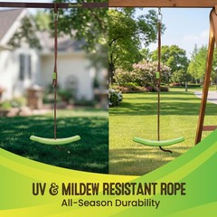 Swurfer Kids Outdoor Tree Swing: Durable, Easy Setup, Weatherproof, 150 lbs