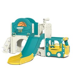 9 In 1 Toddler Slide, Kids Slide with Climber Playground, Indoor Outdoor Playset