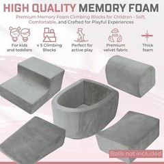 Foam Climbing Blocks for Toddlers 1-3 Inside – Soft Play Climb and Crawl Acti…