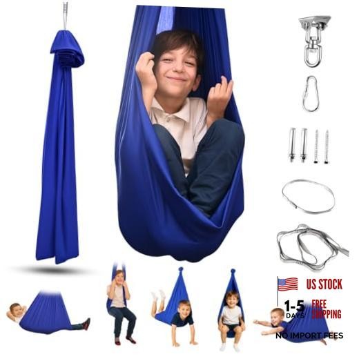 Sensory Swing for Kids and Adults. Indoor and Outdoor Therapy – Pink or Blue