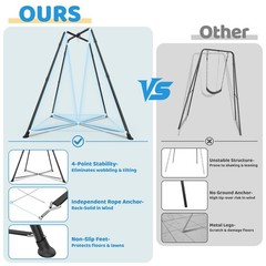Swing Stand Frame with Sensory Pod Swings and Chair, Sensory Swing Set, XShap…