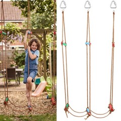 Ninja Obstacle Course Rope Bridge Skip for Kids, Rickety Climbing Ladder, Ind…