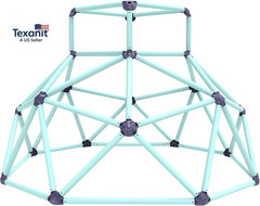 6 Ft Climbing Dome with Top, Outdoor/Indoor Geometric Jungle Gym Playset, Dual S