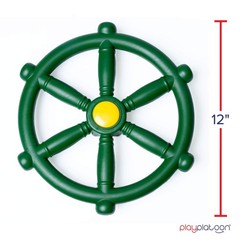 Kids Pirate Ship Wheel for Jungle Gym – Green Playground Steering Wheel for S…