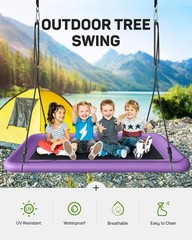 Purple Platform Swing 60 x 32 Heavy Duty 700lbs Capacity for Kids and Adults