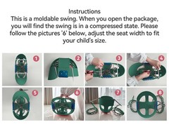 Toddler Swing 59″ Coated Heavy-Duty Iron Chains Baby Swing Outdoor High Back …