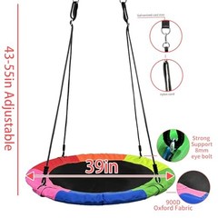 Tree Swing, Saucer Flying Swing 40 Inch for Kids, 900lbs Weight Multicolor