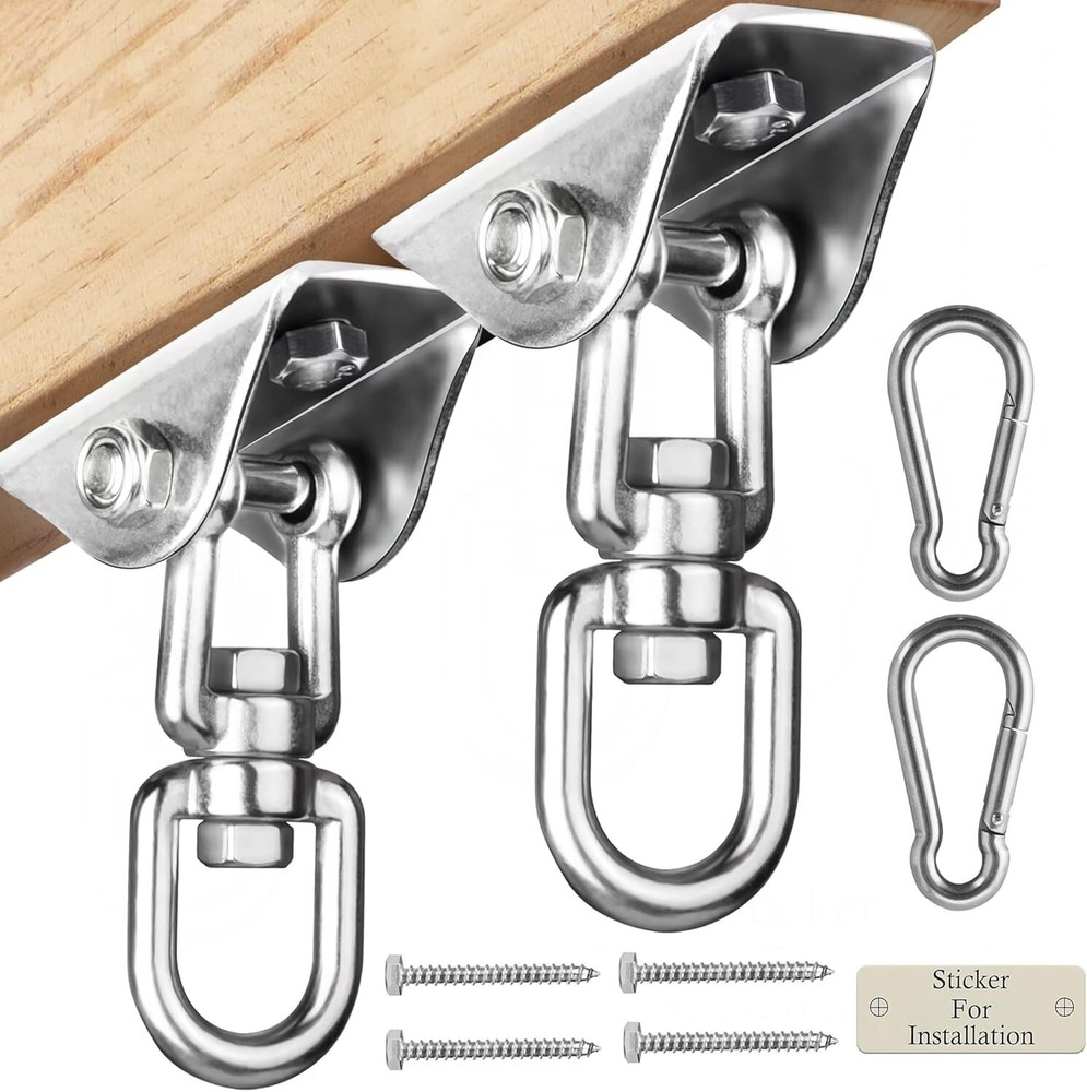 Heavy Duty Swing Hangers For Wooden Sets 2000 Lb Capacity 360 Swivel Stainless