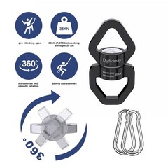 2 Pack Swing Swivel Hook, 35KN Aluminium Alloy Swing Swivel Heavy Duty, Swing…