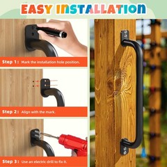 Heavy-Duty Extended Monkey Bars for Indoor,Outdoor,Metal Playground Handles