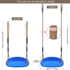 Heavy Duty Swing Seat for Adults Kids Tree Swing with Weather Proof Ropes Swi…