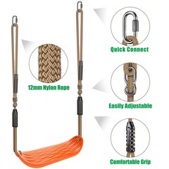 Heavy Duty Swing Seats for Kids & Adults, Non‑Slip Flat Plastic Tree Swing Se…