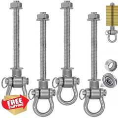 Dakzhou 4 Heavy Duty Bearing Swing Hanger Permanent Anti-Rust (10mm) 180° Swi…