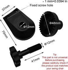 Adjustable Canopy Fitting for Garden Swings – Weather-Resistant Plastic