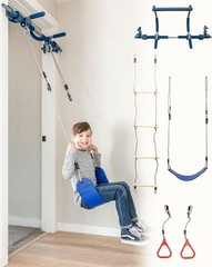Indoor Doorway Gym Set – Sensory Swing & Grip Rings – Adjustable Door Frame Pull