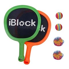 Outdoor Portable Bouncy Balls & Paddles Set for Kids or Adults