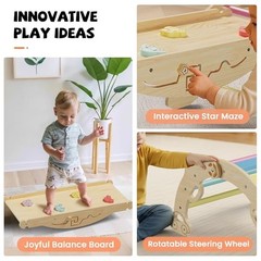 Foldable Montessori Climber 10 in 1 Rainbow Valley Playground