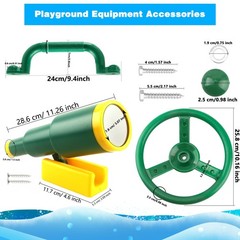 4 Pcs Kids Playground Accessories Playhouse Safety Handle Swingset Steering W…