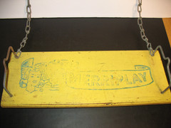 VINTAGE 1950’S MERRIPLAY ORIGINAL WOOD SWING WITH CHAIN LINKS – RARE