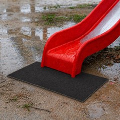 Large Outdoor Playground Slide Mat Shock Absorbing Landing Pad 39×24 Inch Bla…