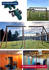 ABUSA Heavy Duty Green Swing Hangers Screws Bolts Included Over 5000 lb Capacity