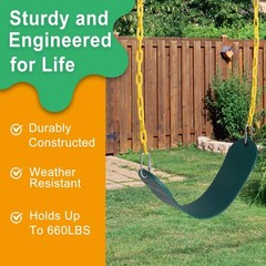 Kids Heavy Duty Swing Seat – Swing Set Accessory Swing Seat w/ Coated Chain