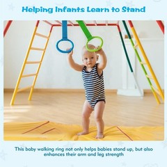 8Pcs Playpen Pull Up Rings, Plastic Adjustable Safety Baby Pull Up Rings – To…