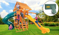 Easy 1-2-3 A-Frame 2 Brackets for Swing Set with All Mounting Hardware Green