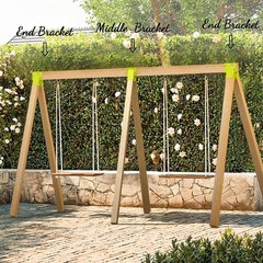 Swing Set Middle Bracket – Wooden A-Frame Hardware Parts With All Mounting Ha…