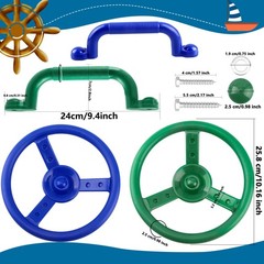 6 Pcs Playground Accessories Swingset Steering Wheel Plastic Priate Ship Stee…