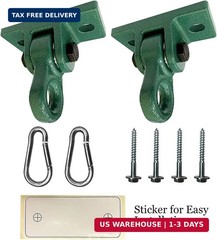 ABUSA Heavy Duty Green Swing Hangers Screws Bolts Included Over 5000 lb Capacity