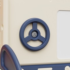 Toddler Slide Climber Bus Playhouse w/ Basketball Hoop Golf Ring Toss Whiteboard