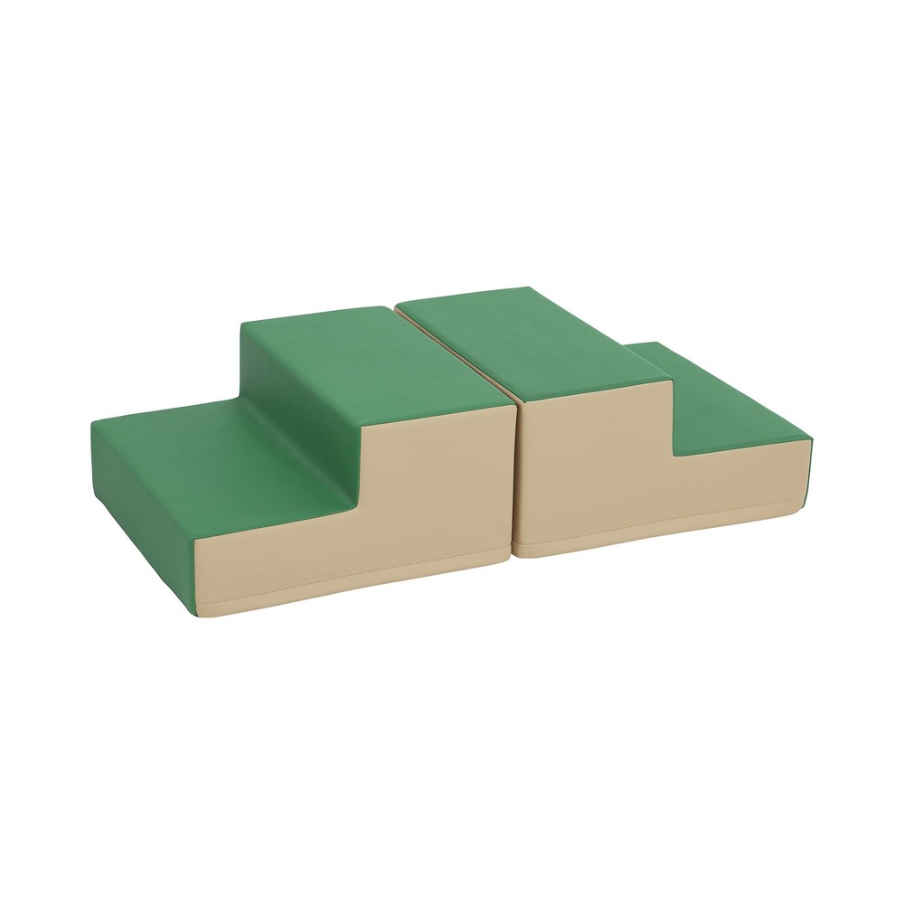 SoftZone Junior Mix n’ Match Step, Beginner Playset, Green, 2-Pack