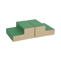 SoftZone Junior Mix n’ Match Step, Beginner Playset, Green, 2-Pack